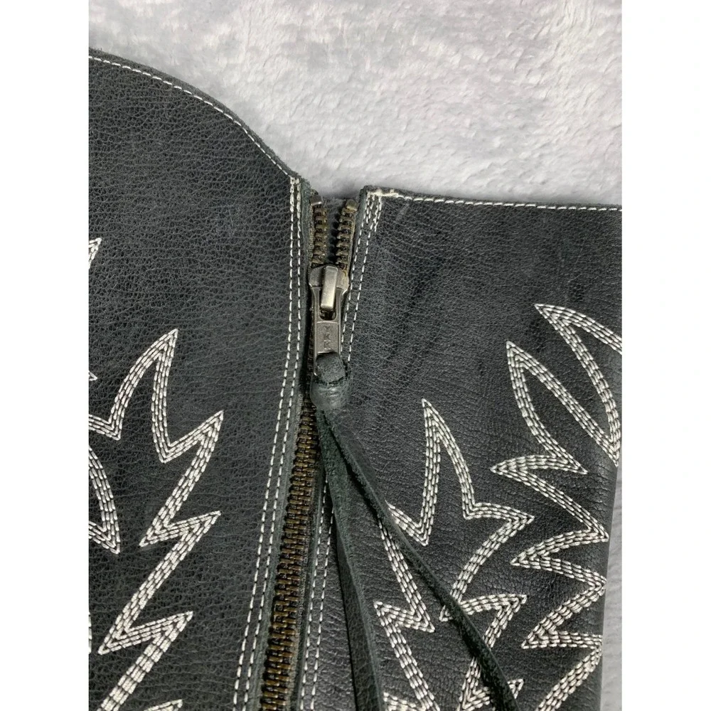 Ricky Sarkany Tall Western Embroidered Boot Womens EU 38 Black